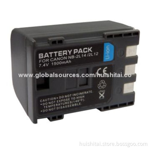 Black Camcorder Battery for Canon with 7.4V Voltage and 1,500mAh Capacity and CE Mark